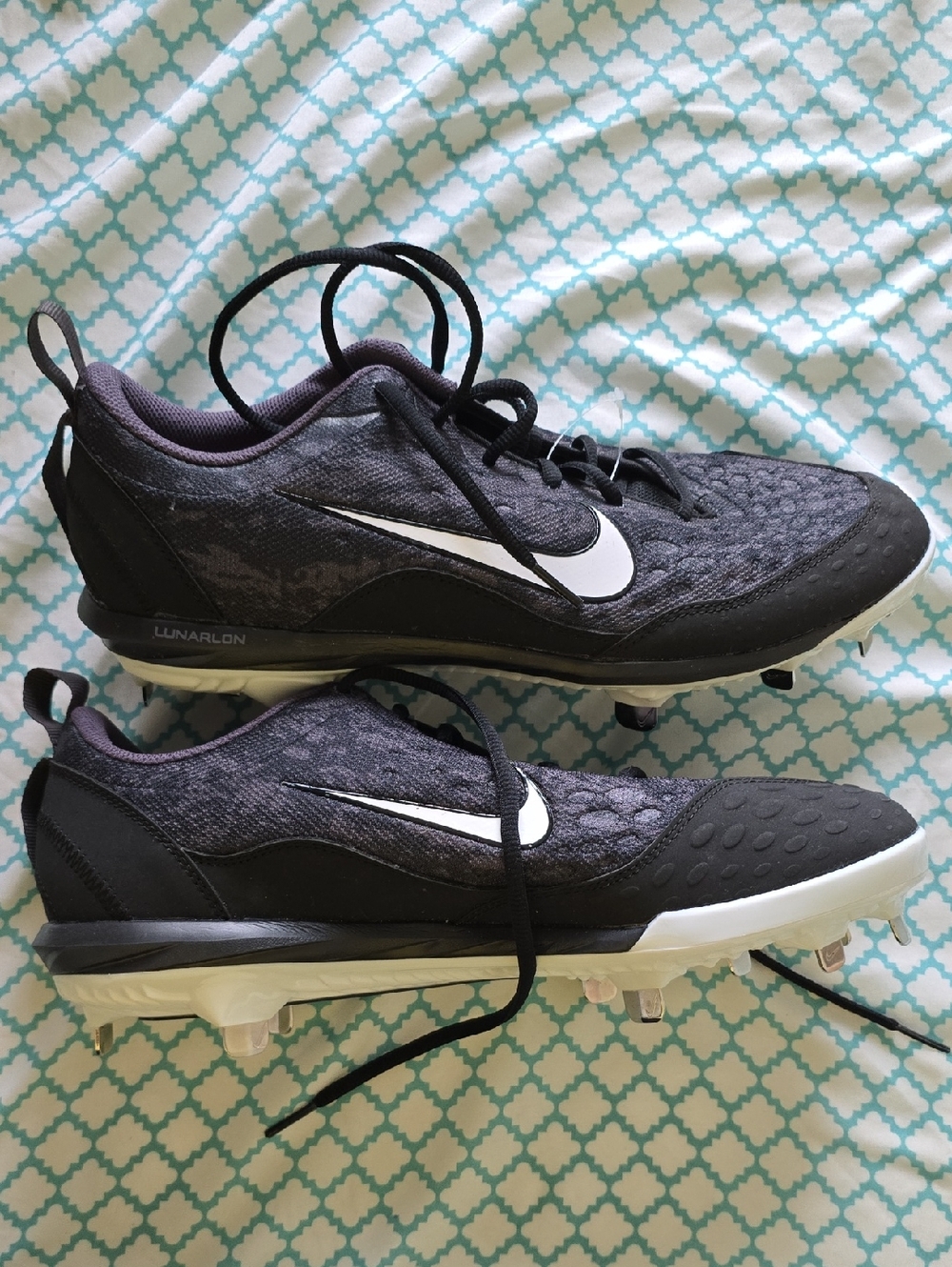 Nike Lunar Hyperdiamond 2 Pro Softball Baseball Spike Shoes 856492-015 Size 12